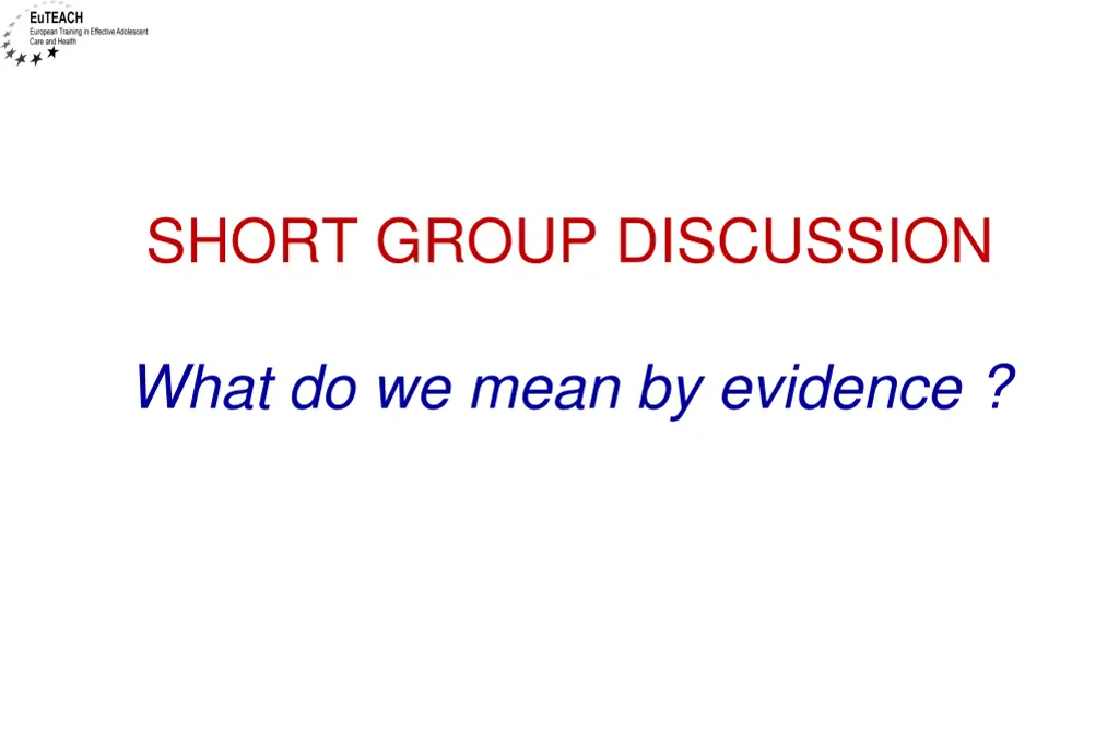 short group discussion 1