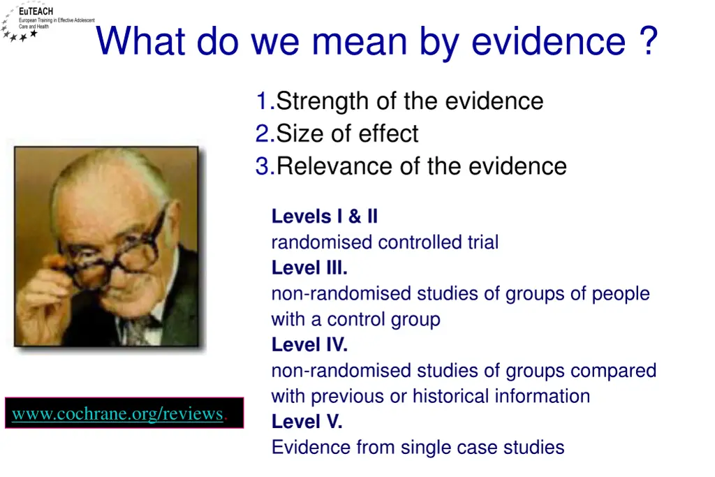 what do we mean by evidence