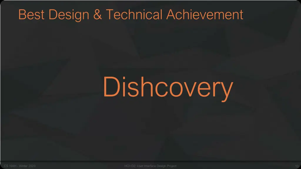 best design technical achievement