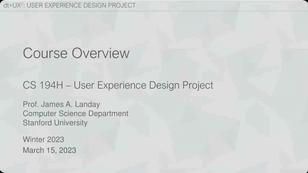 dt ux 2 2 user experience design project