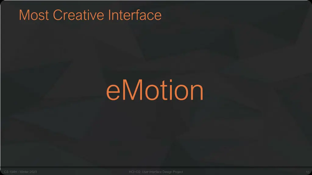 most creative interface