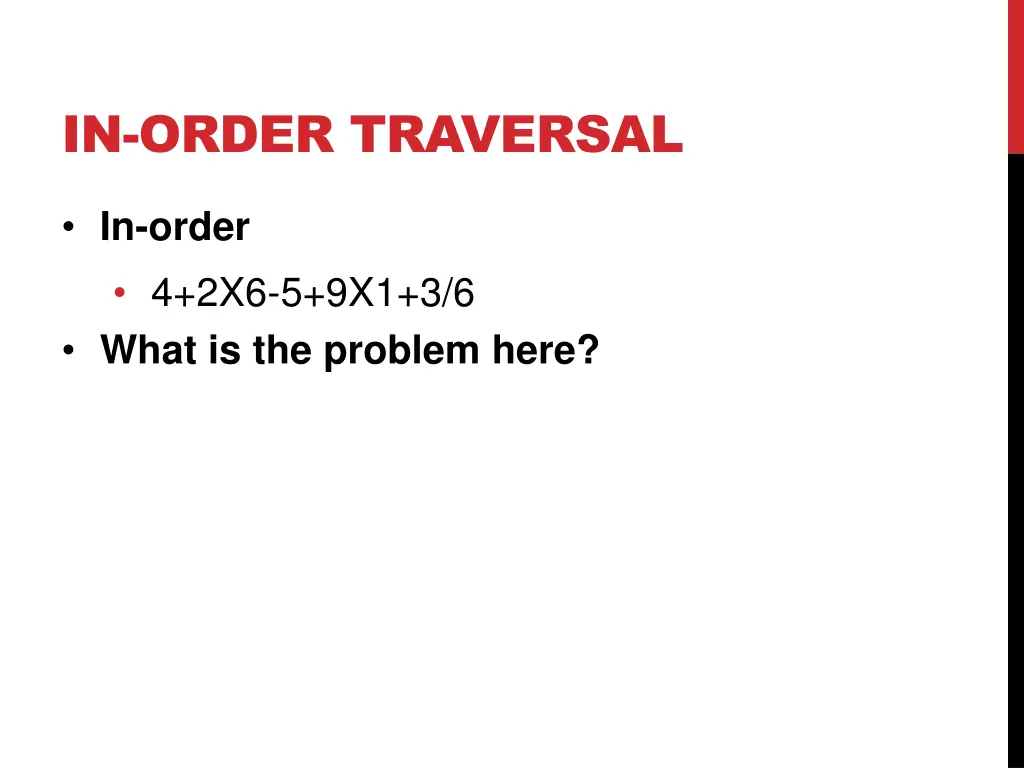 in order traversal 1