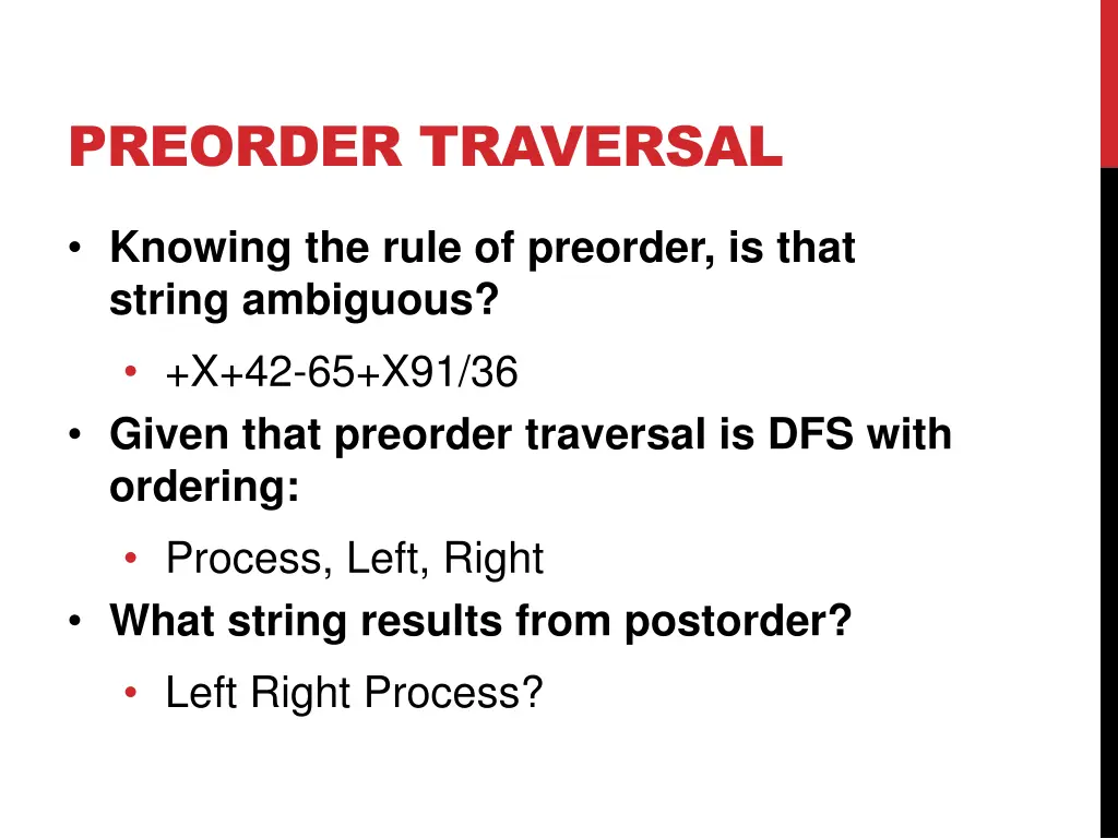 preorder traversal 19