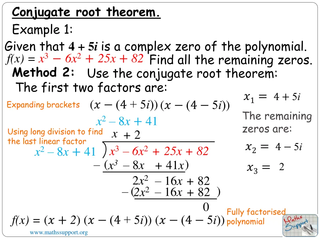 conjugate root theorem example 1 1