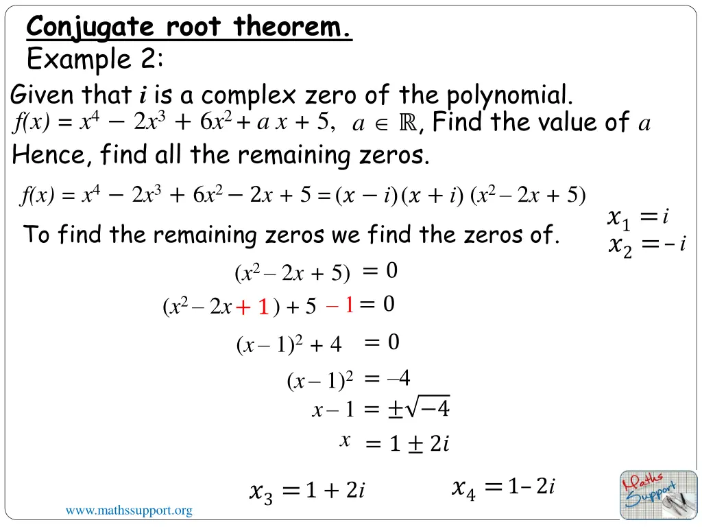 conjugate root theorem example 2 1