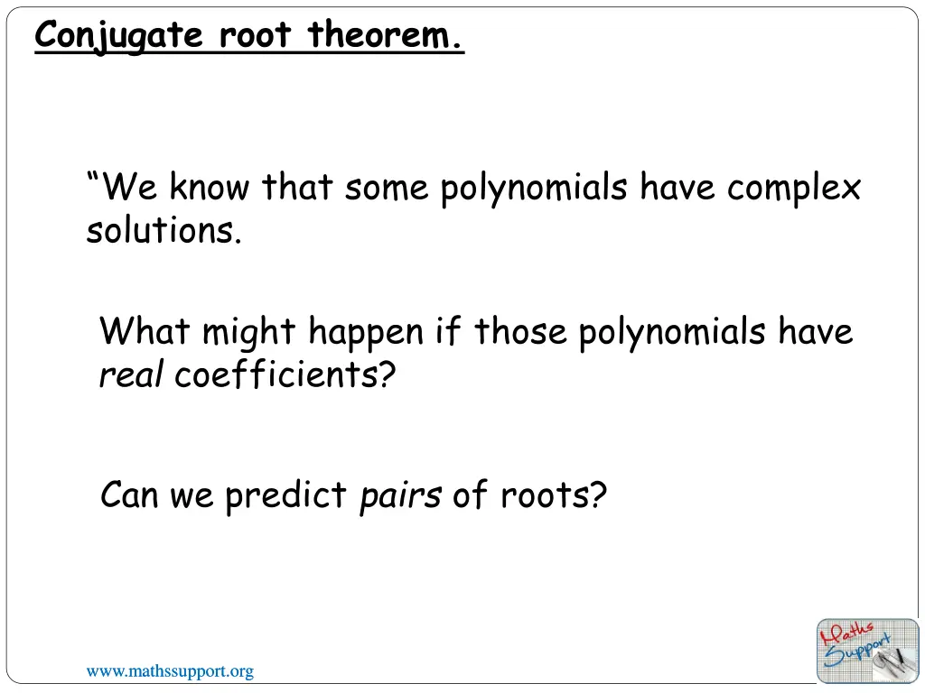 conjugate root theorem