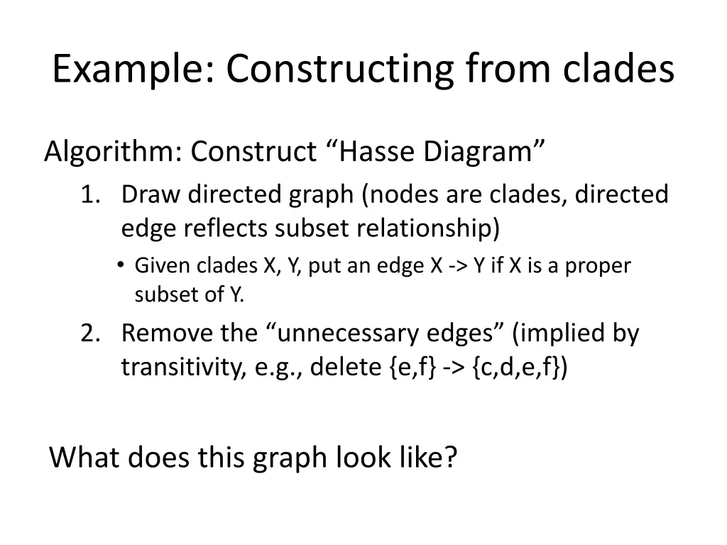 example constructing from clades