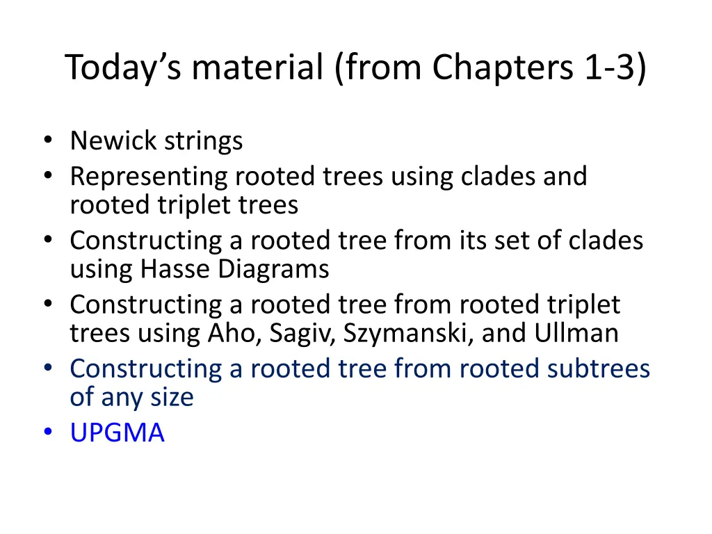 today s material from chapters 1 3 2