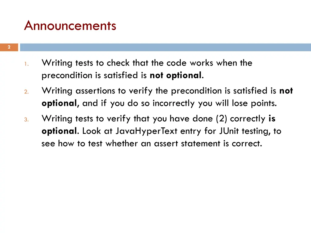 announcements