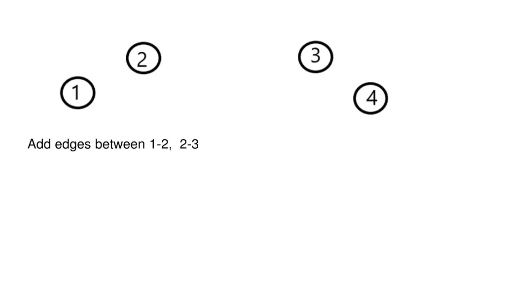 add edges between 1 2 2 3
