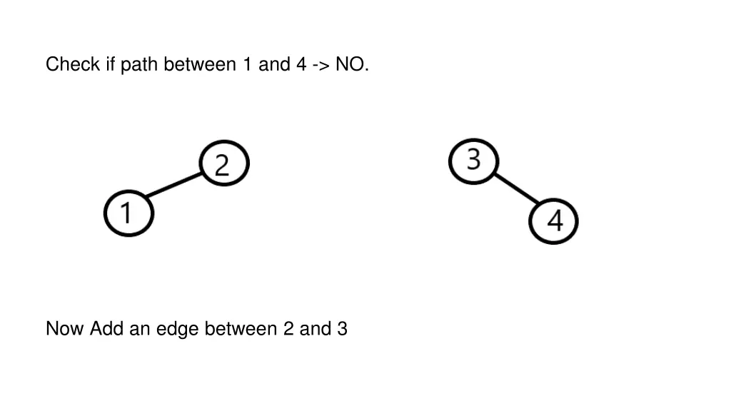 check if path between 1 and 4 no