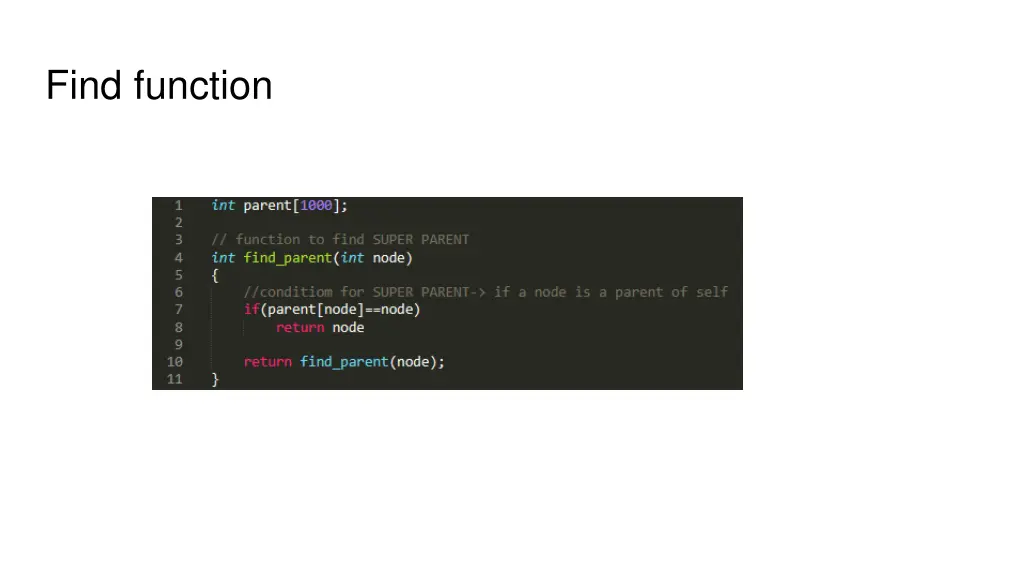 find function