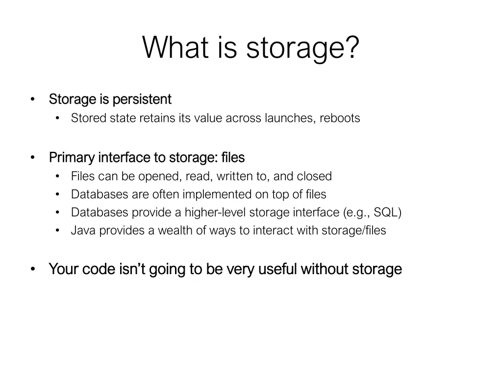 what is storage