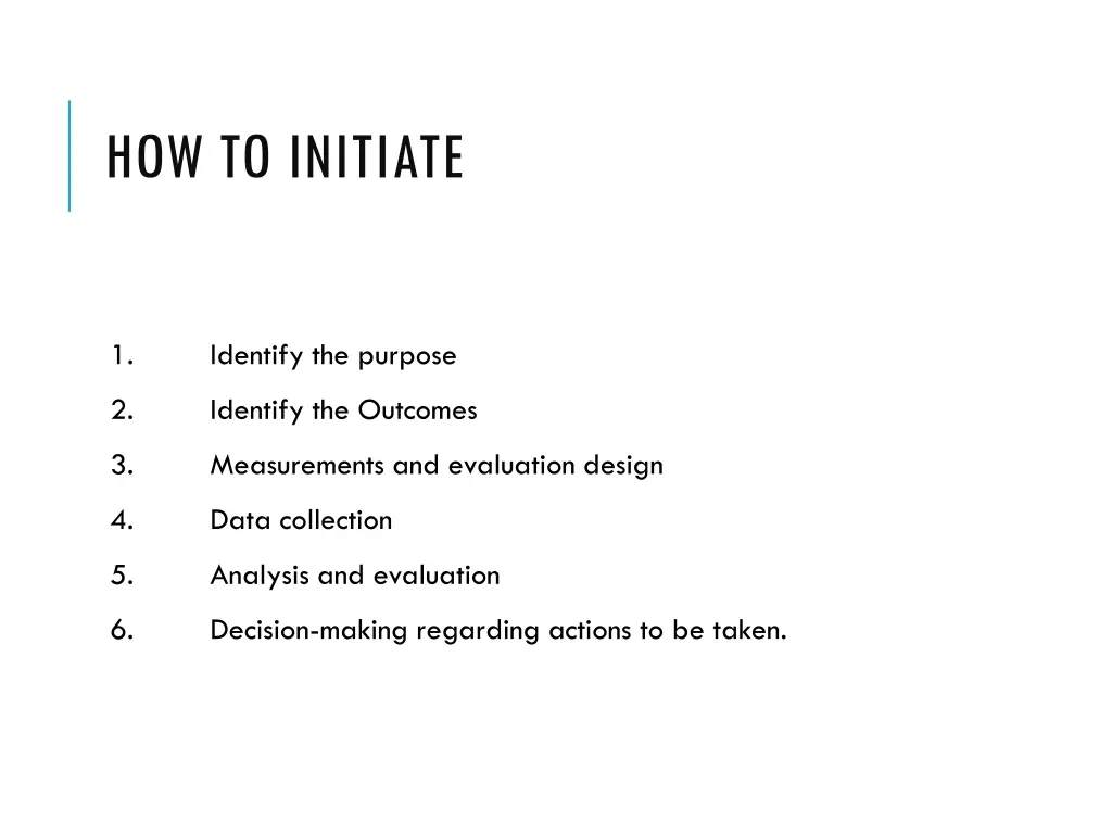 how to initiate