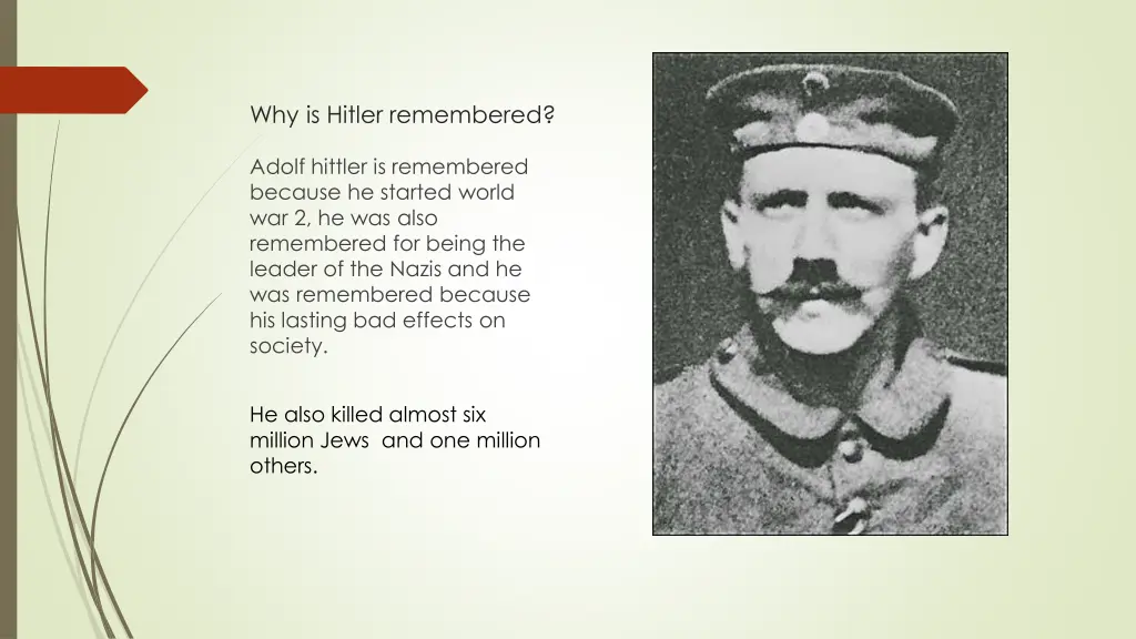why is hitler remembered