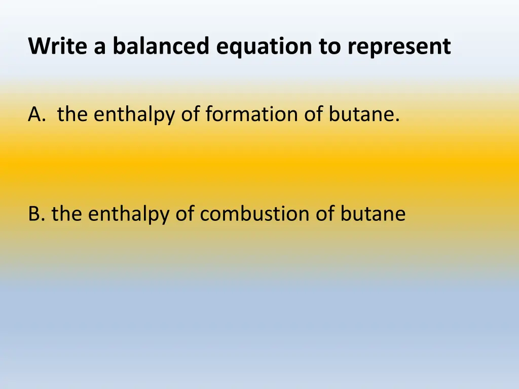 write a balanced equation to represent