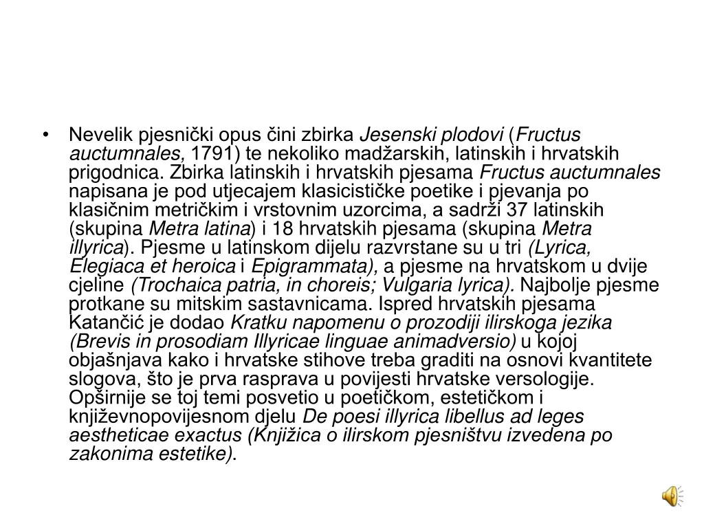 nevelik pjesni ki opus ini zbirka jesenski