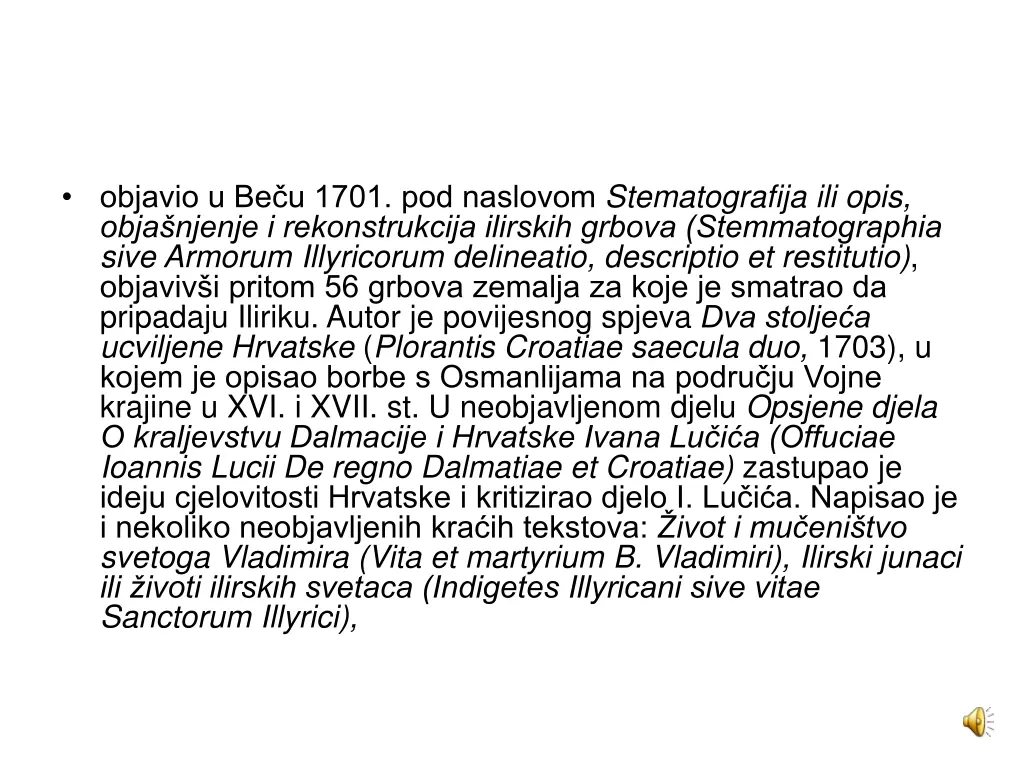 objavio u be u 1701 pod naslovom stematografija