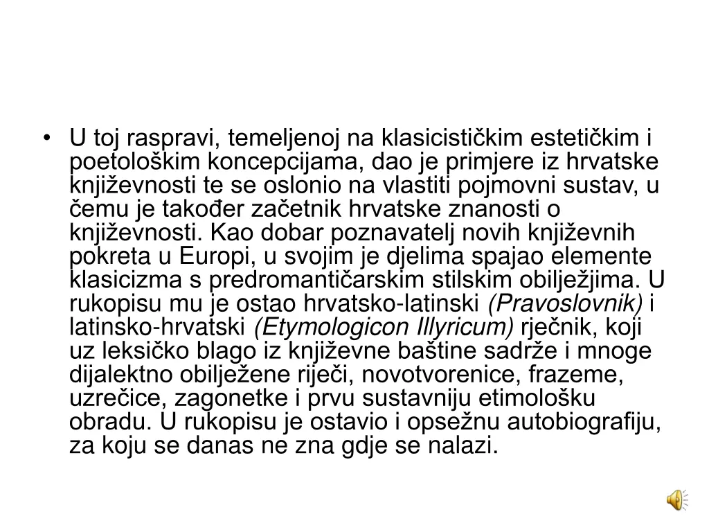 u toj raspravi temeljenoj na klasicisti
