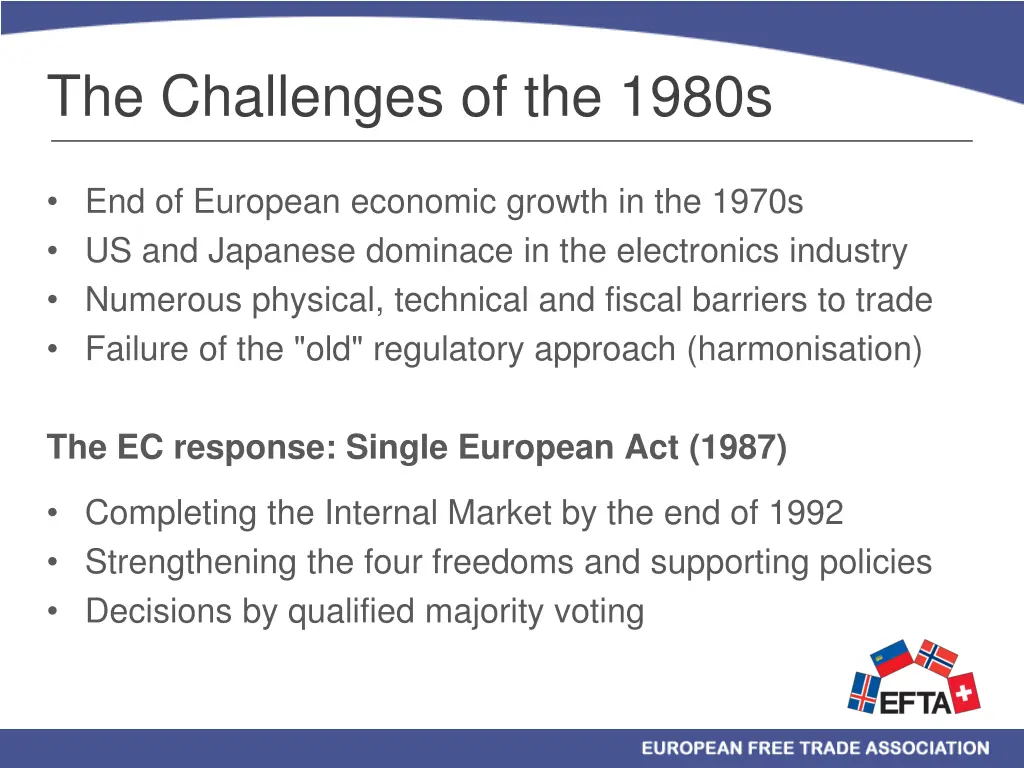 the challenges of the 1980s