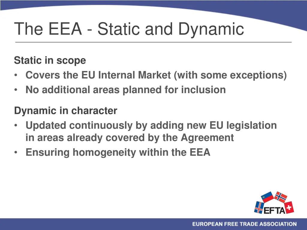 the eea static and dynamic