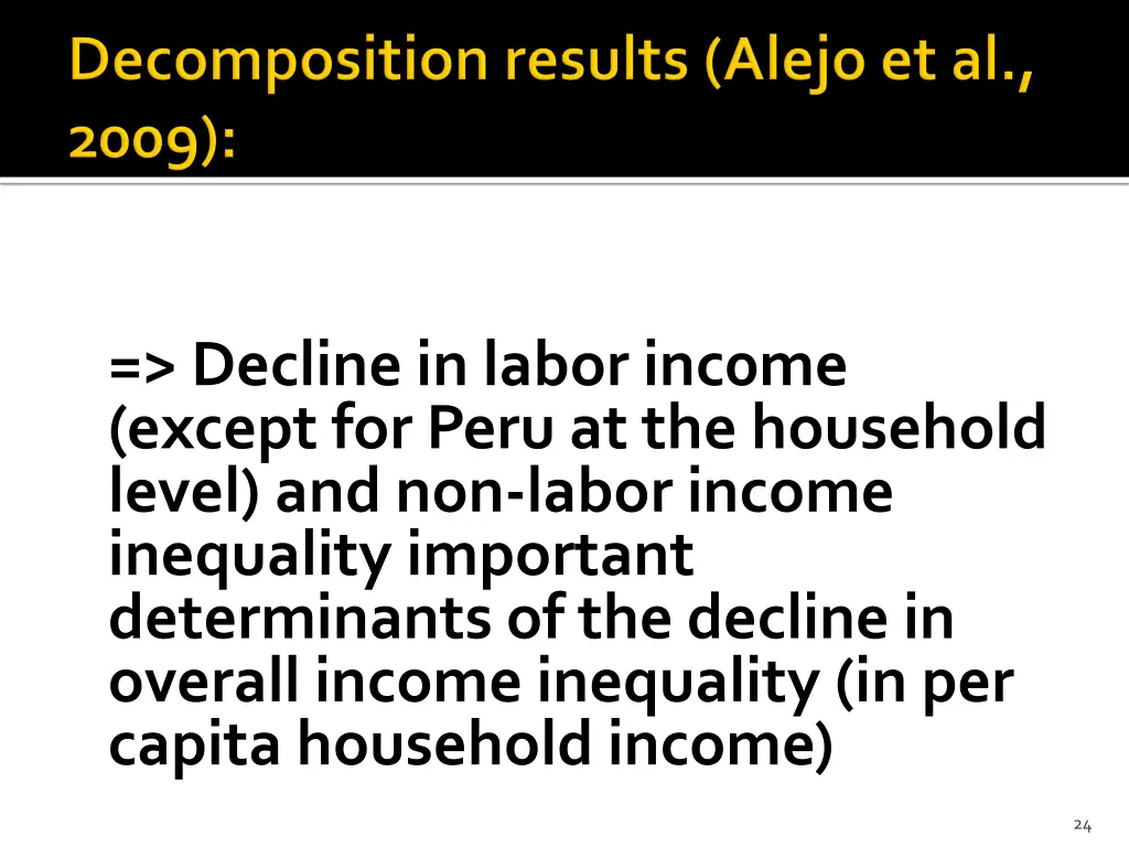 decline in labor inc0me except for peru