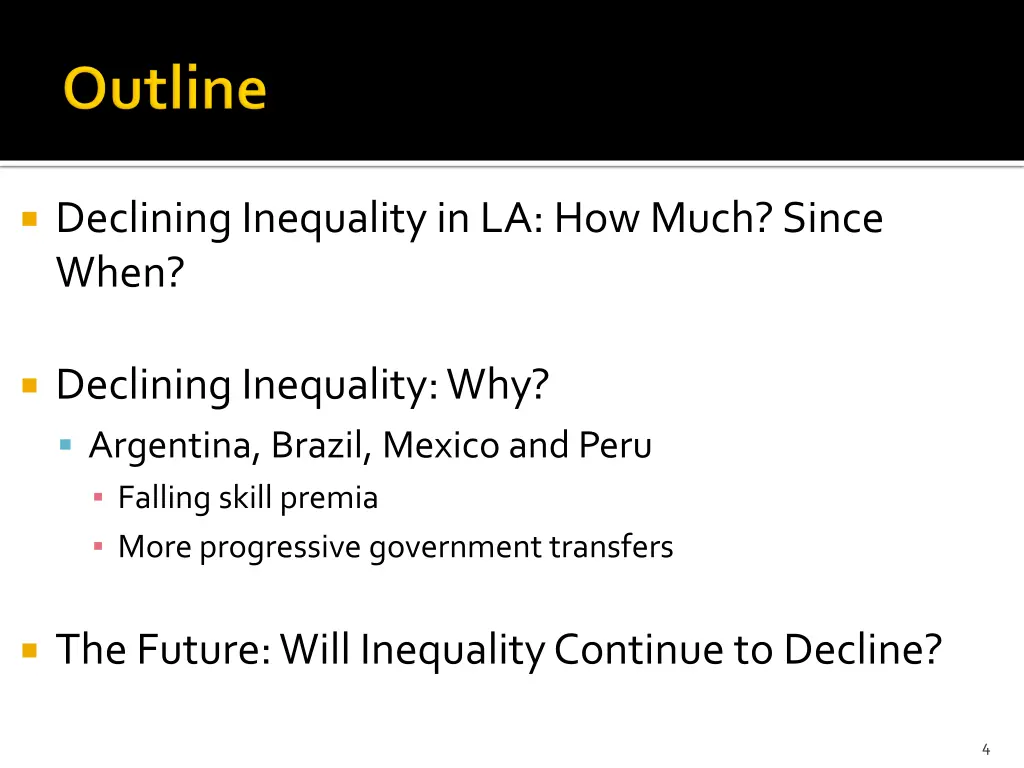 declining inequality in la how much since when