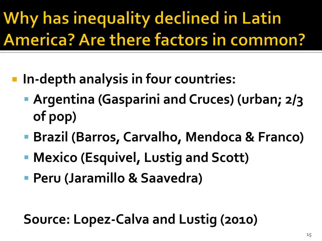 in depth analysis in four countries argentina