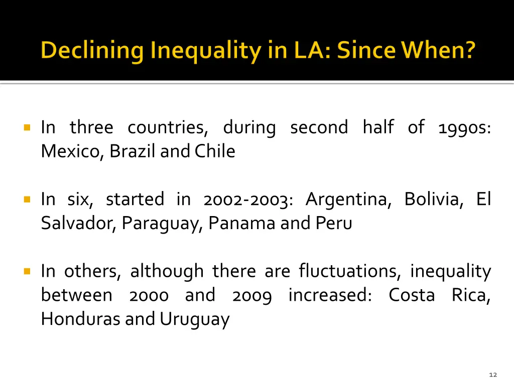 in three countries during second half of 1990s