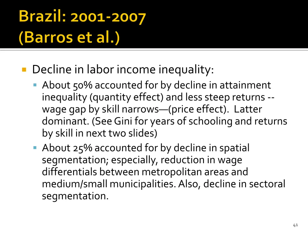 decline in labor income inequality about