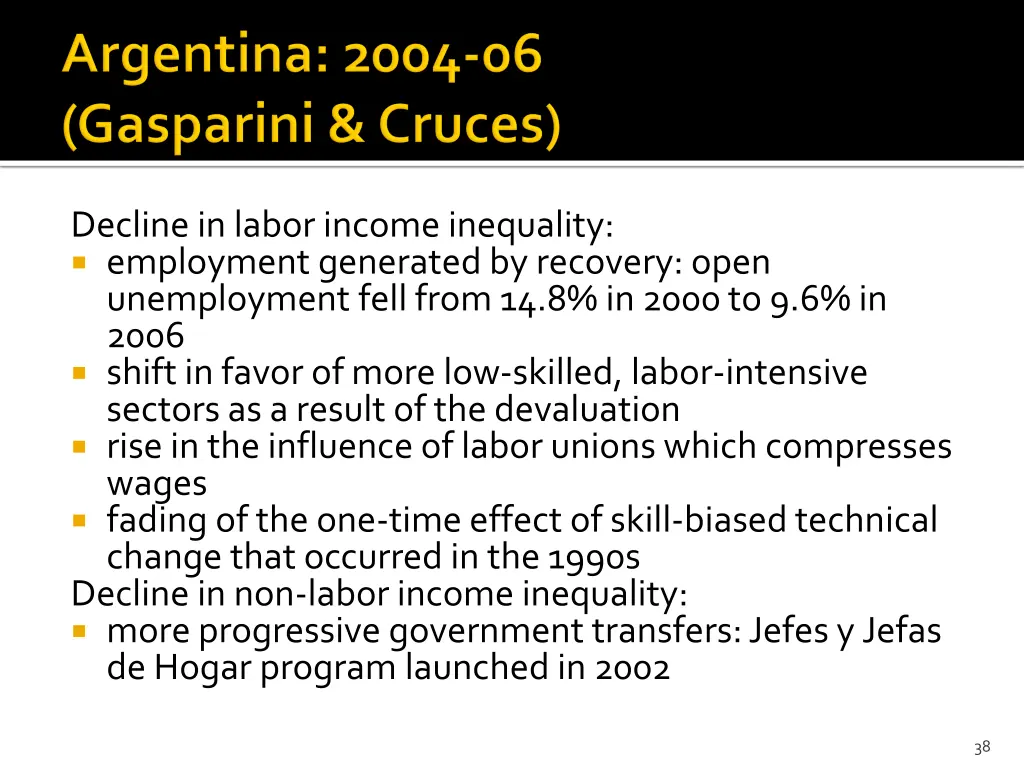 decline in labor income inequality employment