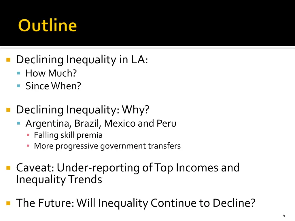 declining inequality in la how much since when