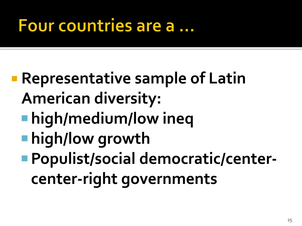 representative sample of latin american diversity