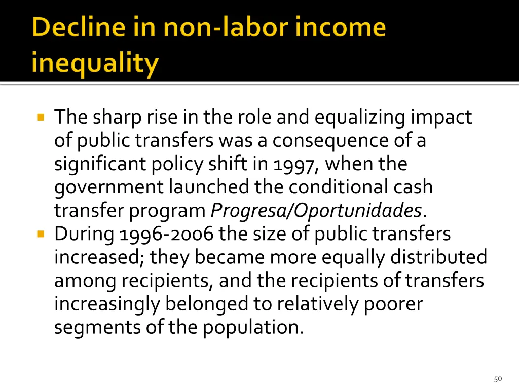 the sharp rise in the role and equalizing impact