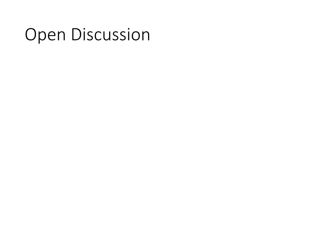 open discussion