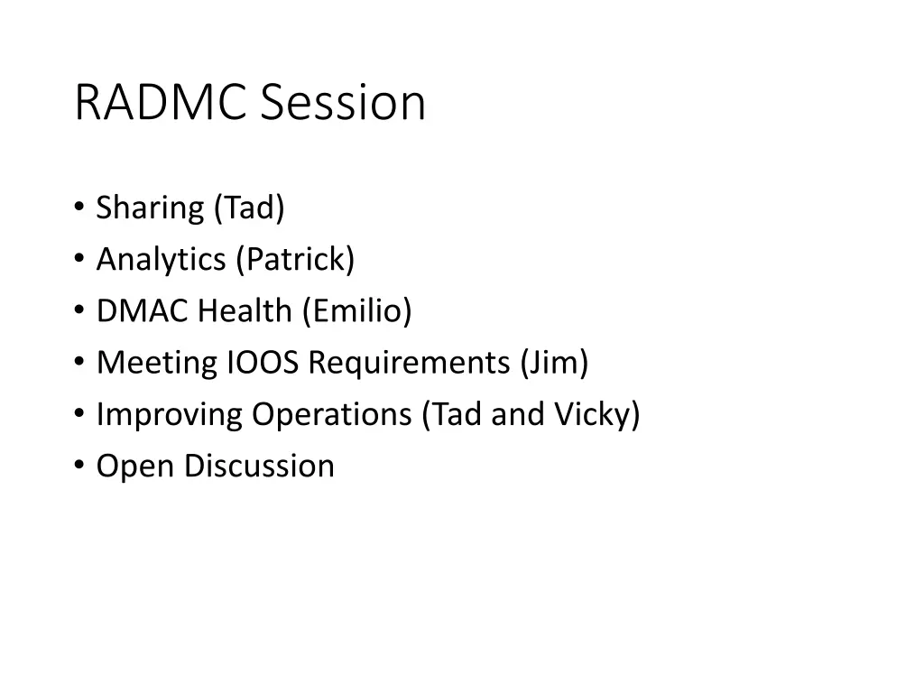 radmc session