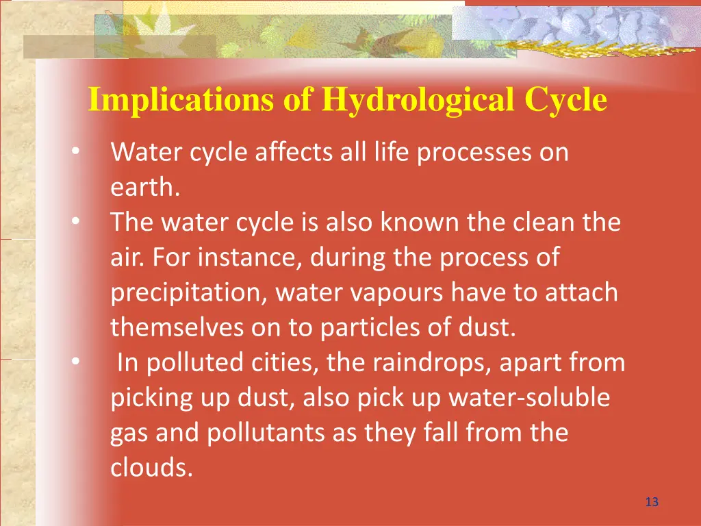 implications of hydrological cycle 1