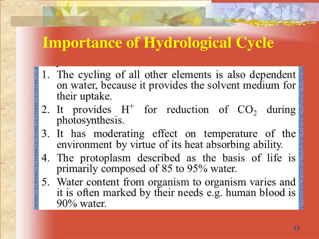 importance of hydrological cycle 1