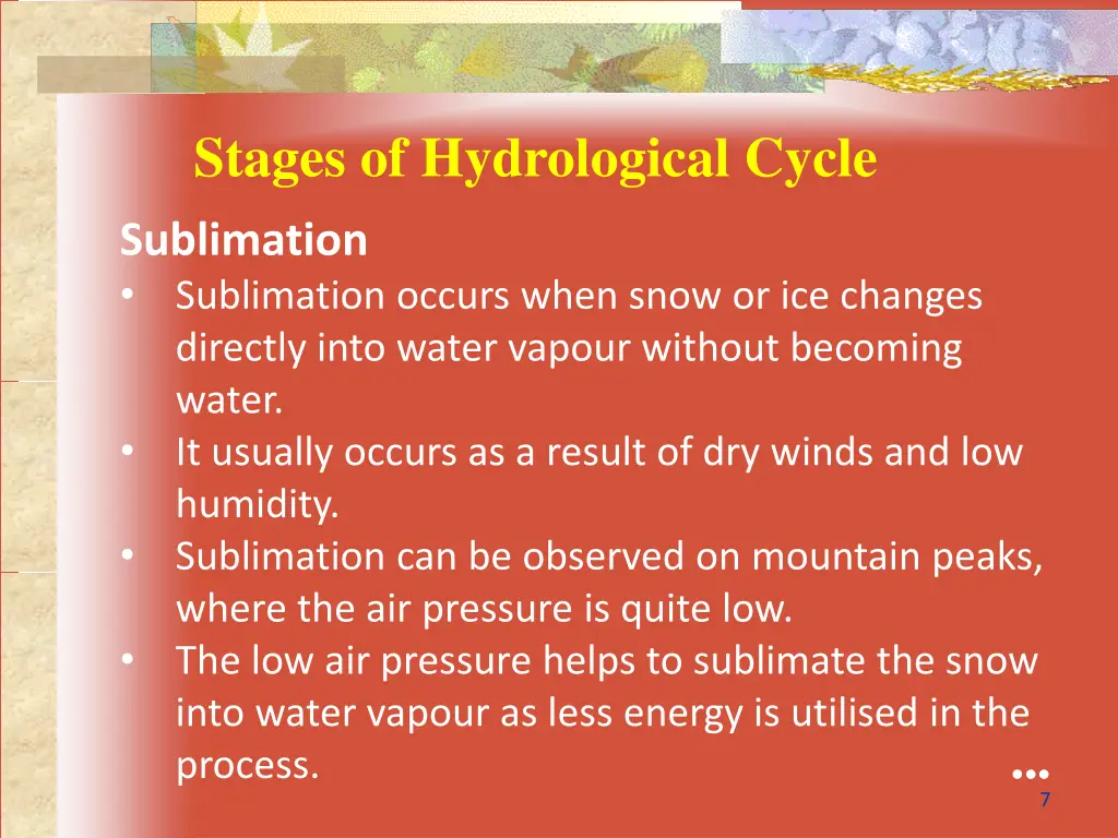 stages of hydrological cycle 1