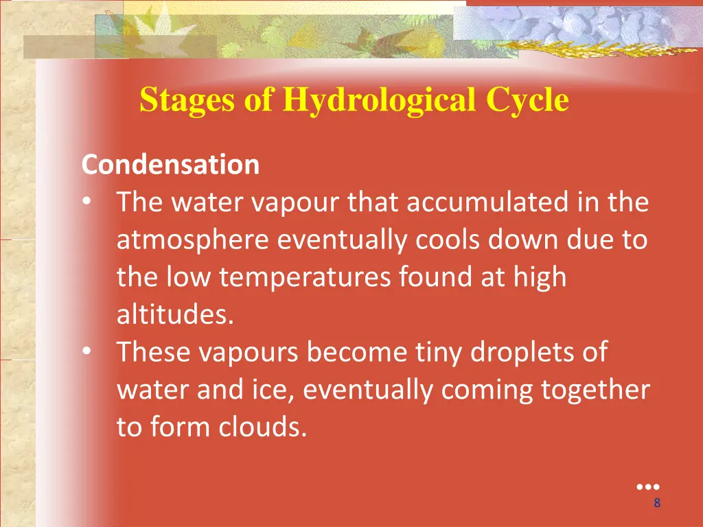 stages of hydrological cycle 2