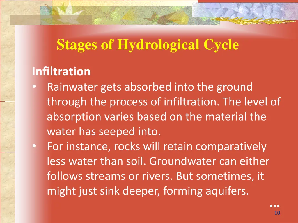 stages of hydrological cycle 4