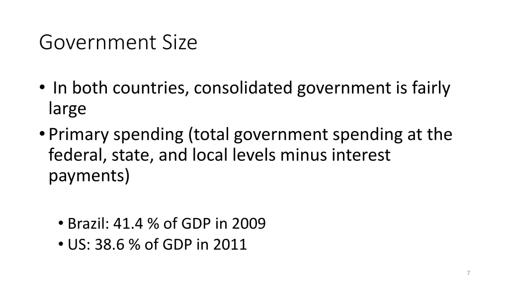 government size