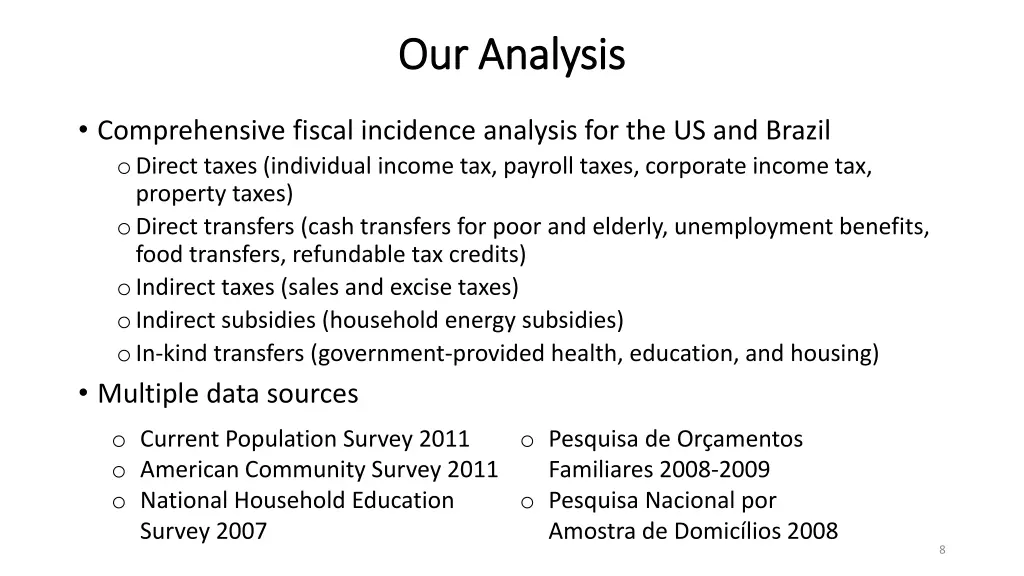 our analysis our analysis