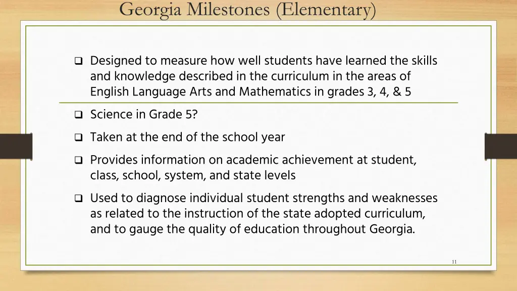 georgia milestones elementary