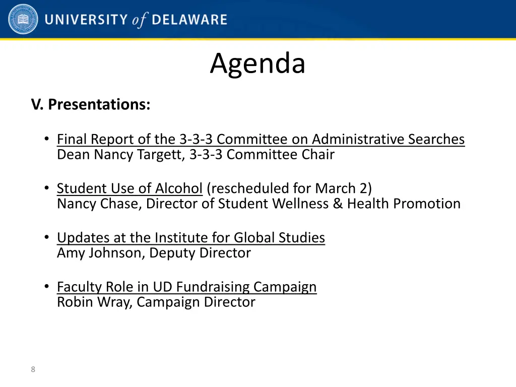 agenda 1