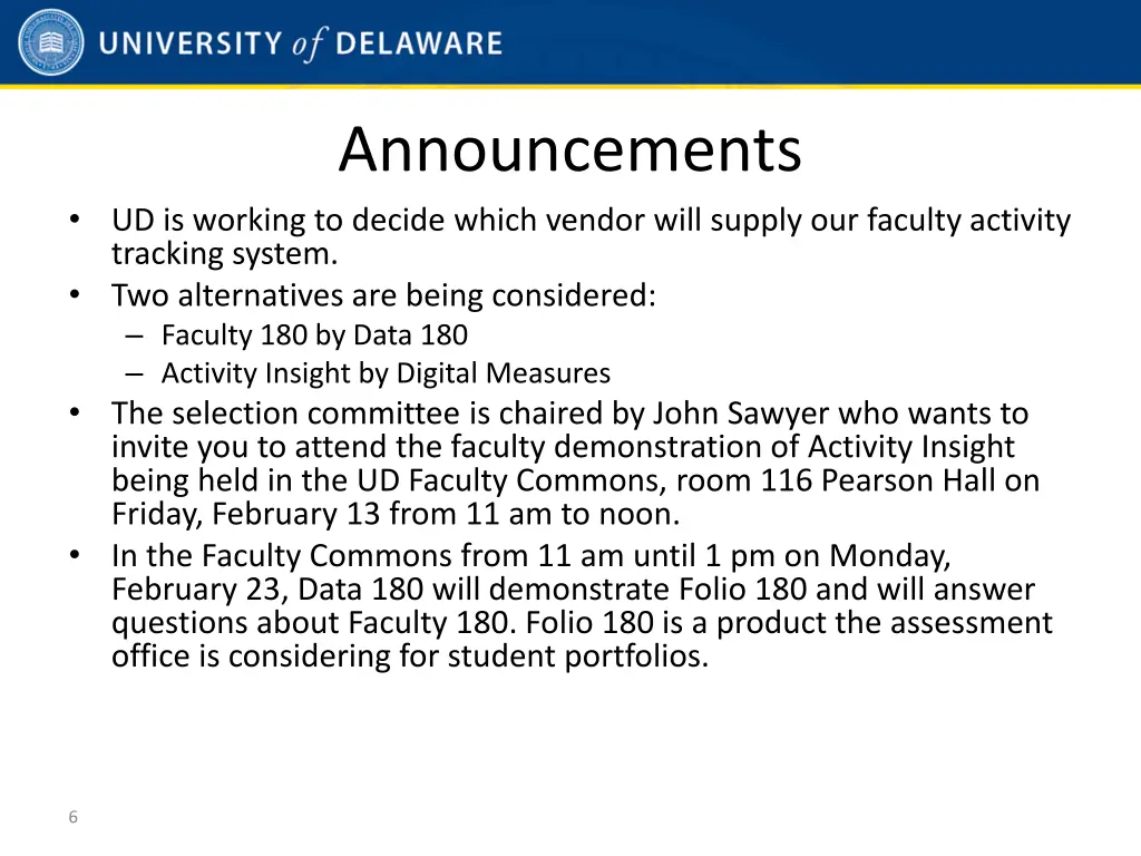 announcements 2