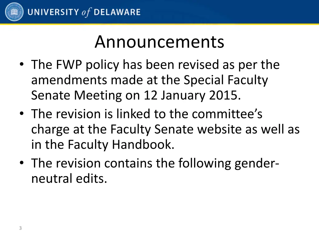 announcements