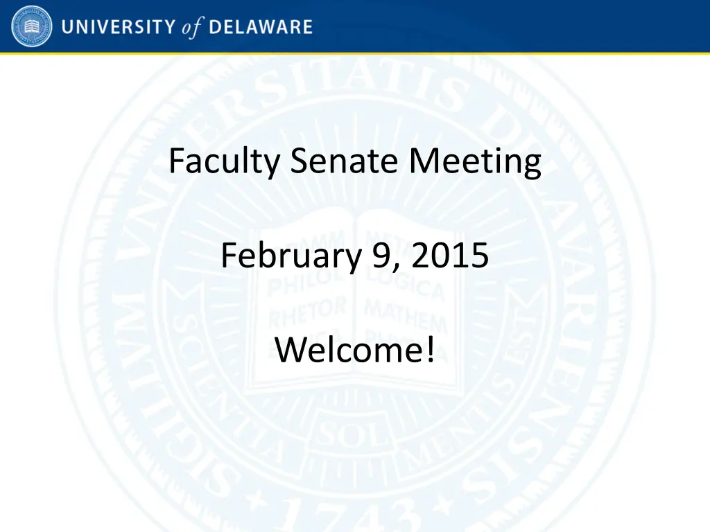 faculty senate meeting