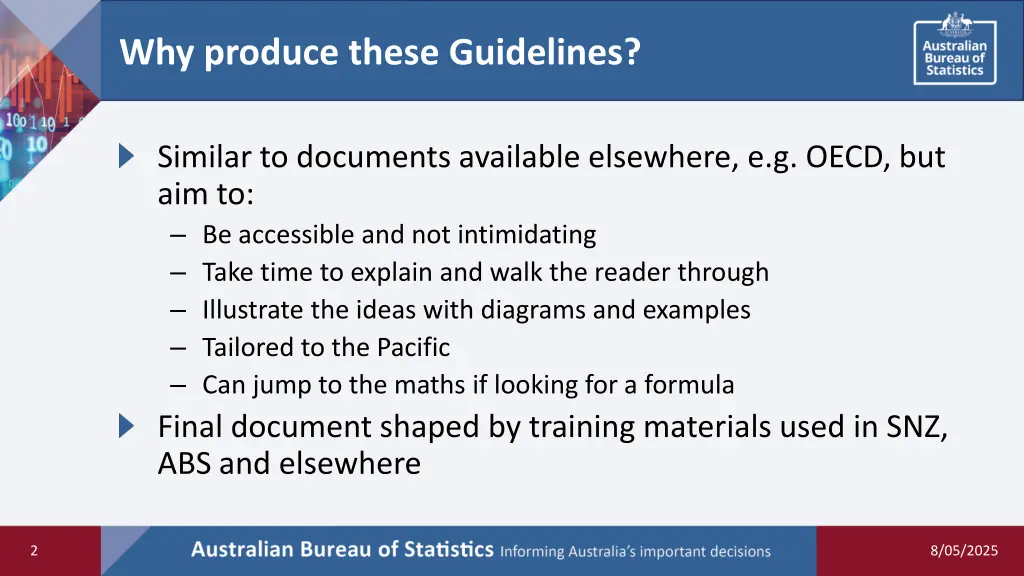 why produce these guidelines