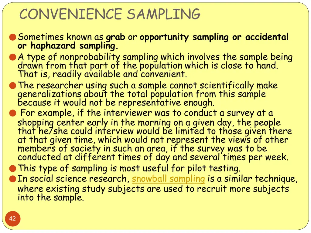 convenience sampling